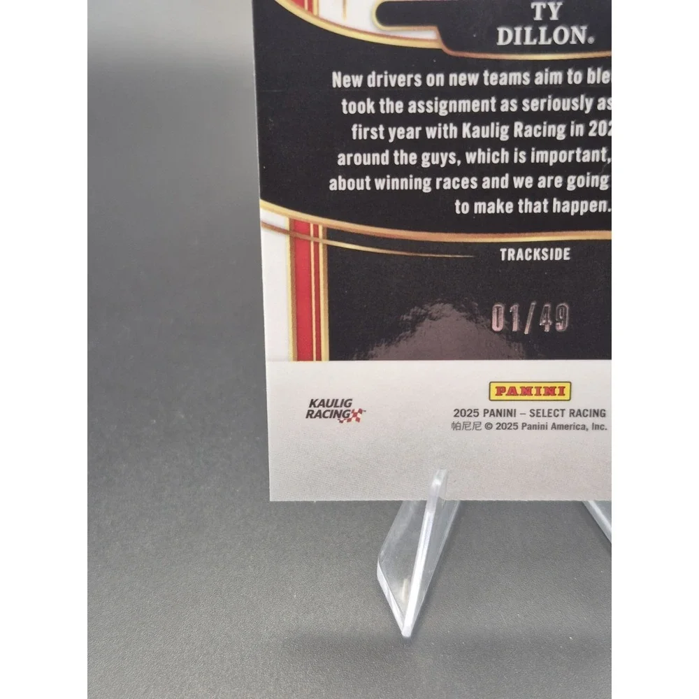 2025 Select Ty Dillion #270 Trackside‎ Black And Blue Prizm /49 Kaulig Racing